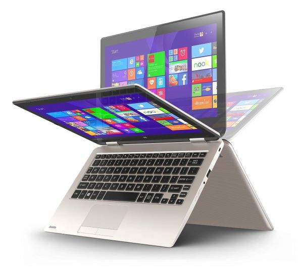 Toshiba Radius 2-in-1 11.6" Touch-screen Laptop - Intel Celeron Processor N2840 / 4GB Memory / 500GB HD/ Webcam / Windows 8.1 64-bit -Satin Gold