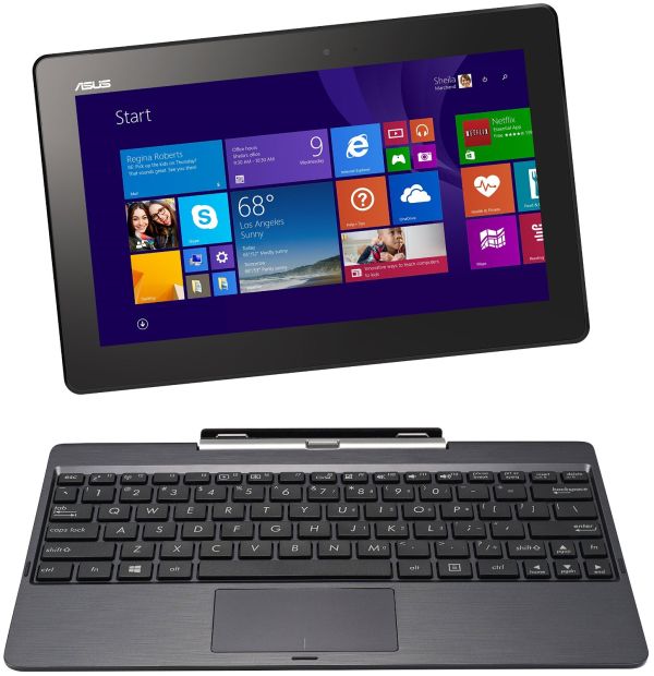 ASUS Transformer Book 10.1" T100TAM-C1-GM Detachable 2-in-1 Touchscreen Laptop, 64GB (GREY METAL)