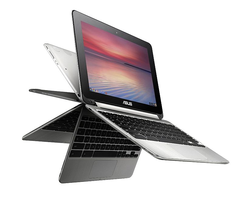 ASUS Chromebook Flip 10.1-Inch Convertible 2 in 1 Touchscreen (Rockchip, 2 GB, 16GB SSD, Silver)