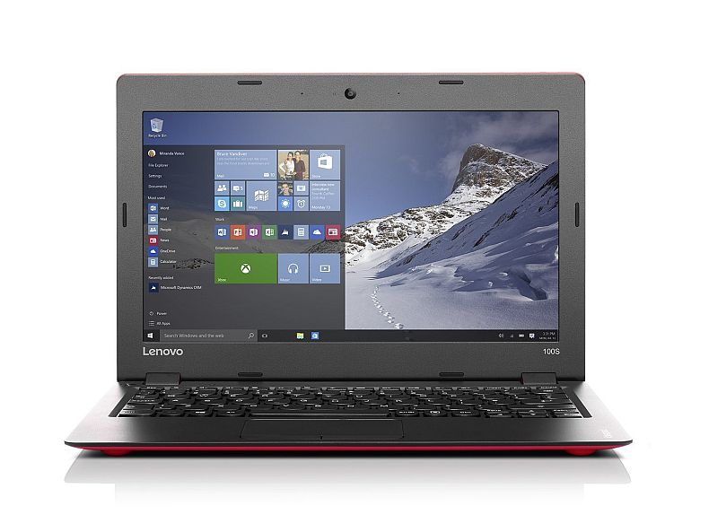 Lenovo - IdeaPad 100s 11.6" Laptop / Intel Atom Z3735F/ 2GB Memory / 32GB eMMC Flash Memory / Webcam / Windows 10- Red