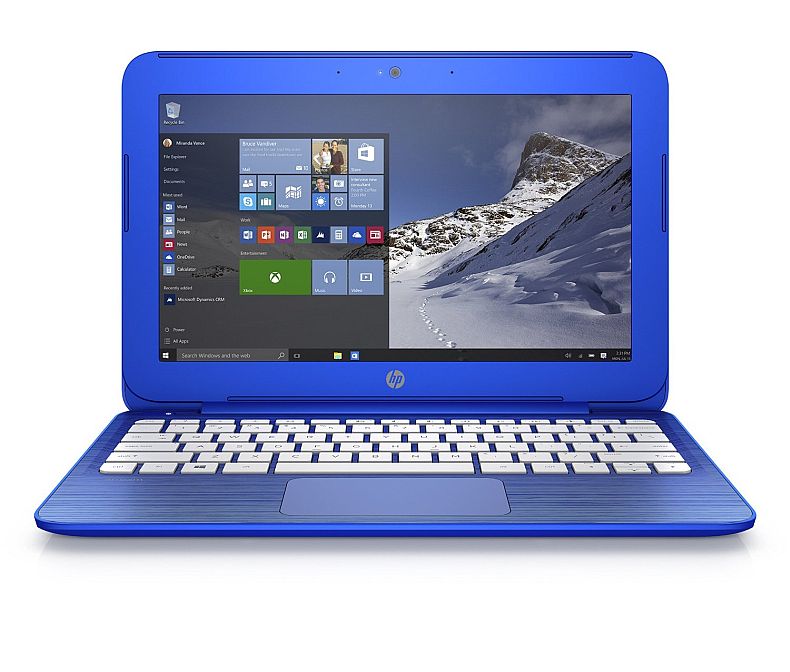 HP Stream 11-r010nr 11.6-Inch Notebook (Intel Celeron Processor, 2GB RAM, 32 GB Hard Drive, Windows 10 Home 64- Bit), Cobalt Blue