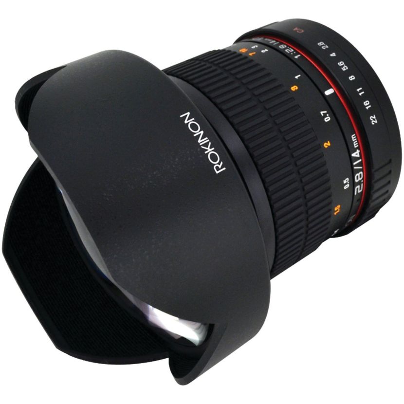 Rokinon FE14M-C 14mm F2.8 Ultra Wide Lens for Canon (Black) - Fixed