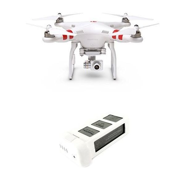 DJI Phantom 2 Vision+ V3.0 Quadcopter with FPV HD Video Camera, 3-Axis Zenmuse H3-3D Gimbal, and Spare Battery