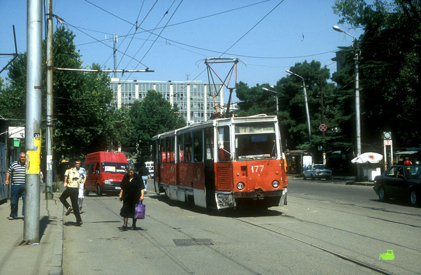 Tbilisi Tram Nr 7 (Isaani Line) KTM -5 car