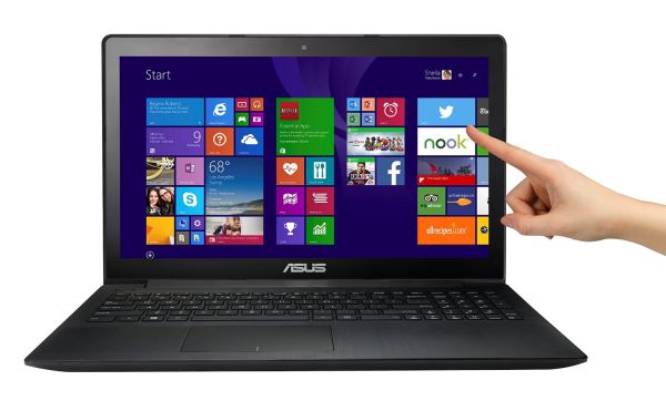 ASUS 15.6" HD Quad-Core Touchscreen Laptop, 500GB HDD & 4GB RAM