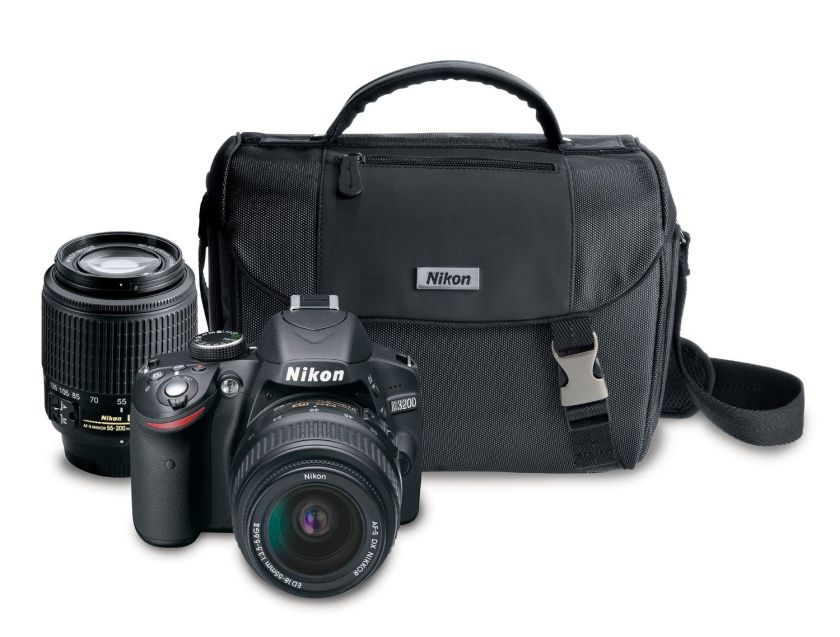 Nikon D3200 24.2 MP CMOS Digital SLR Camera with 18-55mm and 55-200mm Non-VR DX Zoom Lenses Bundle