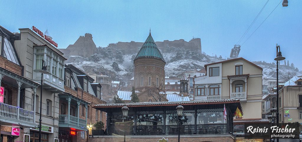 Tbilisi Old Town with Narikala Fortress atop of it