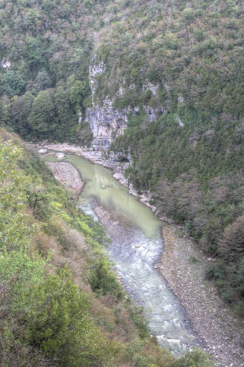 Gorge on Tskatsitela river near Motsameta monastery