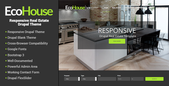 Eco House - Responsive Real Estate Drupal Theme