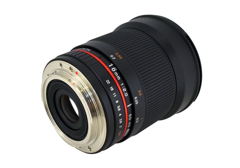 Rokinon 16M-C 16mm f/2.0 Aspherical Wide Angle Lens for Canon EF Cameras