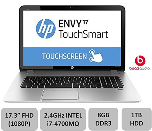 HP 17.3" Envy Touchsmart Laptop - 17.3-inch FULL HD Touchscreen, 4th Gen Intel i7-4700MQ 2.4GHz Processor, 8GB DDR3, 1TB HDD, DVDRW, Beats Audio, Backlit Keyboard, Window 8.1