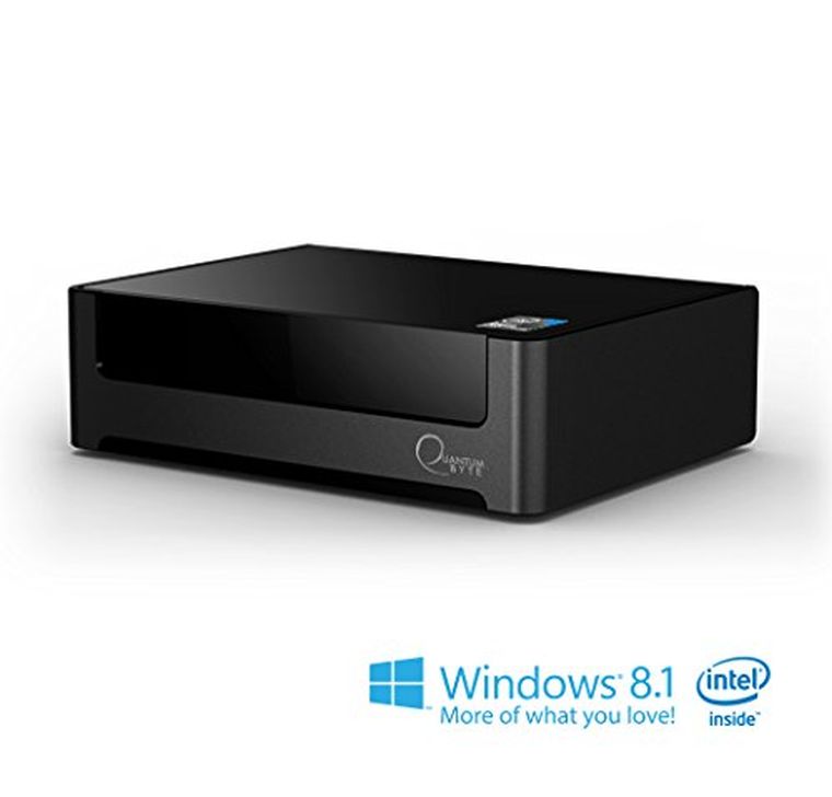 Quantum Byte Fanless Windows® Mini Desktop PC with Windows 8.1, Intel Baytrail-T (Quad-core) Z3735F up to 1.83GHz, 2GB RAM+32GB storage