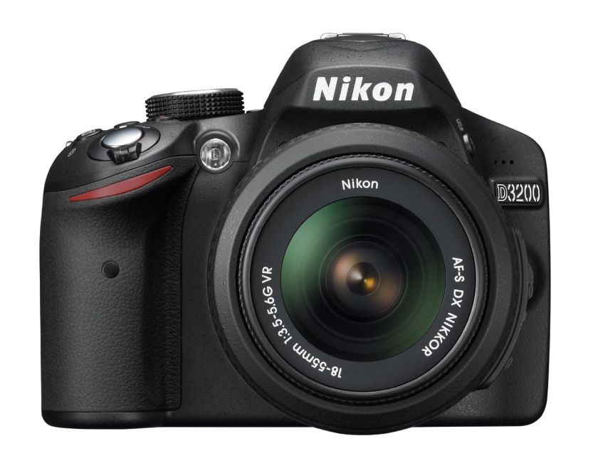 Nikon D3200 24.2 MP CMOS Digital SLR with 18-55mm f/3.5-5.6 Auto Focus-S DX VR NIKKOR Zoom Lens (Black)