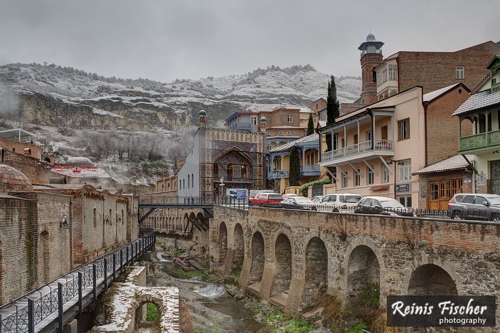 Tbilisi in Winter - Old canal near sulfur bathhouses 
