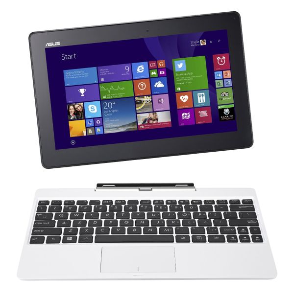ASUS Transformer Book T100TA-C1-WH(S) 10.1" Detachable 2-in-1 Touchscreen Laptop, 64GB (White)