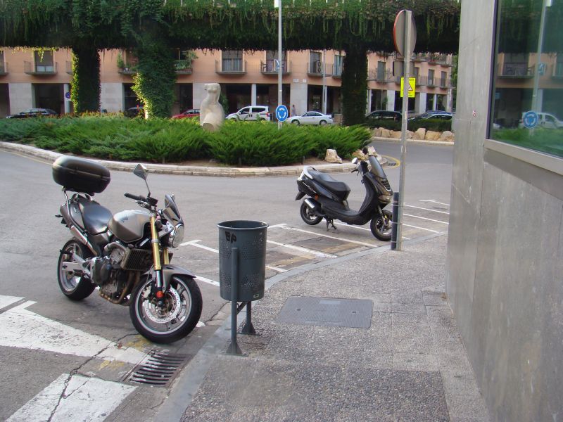 Scooters on streets of Girona