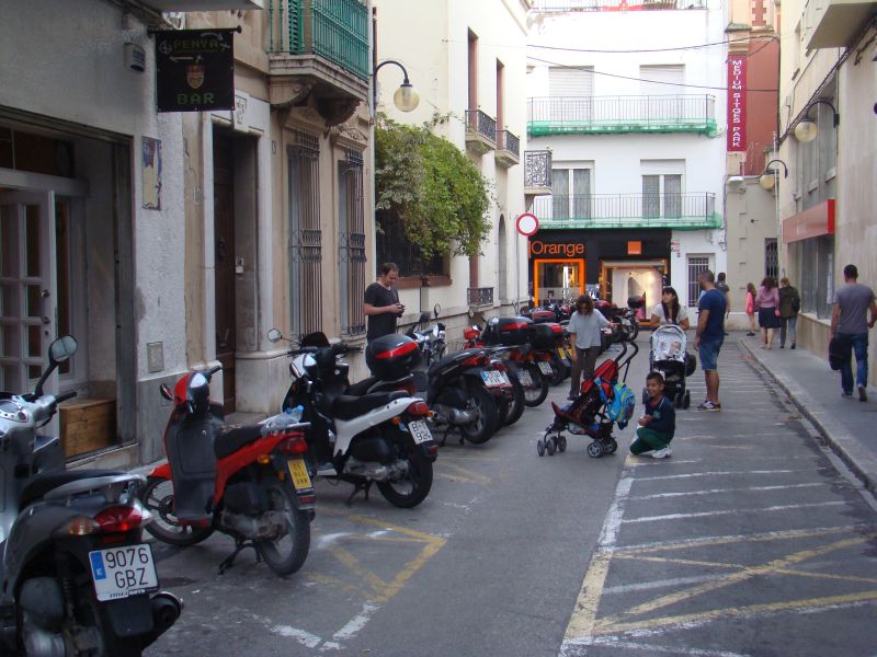 Rollers on the streets of Sitges town