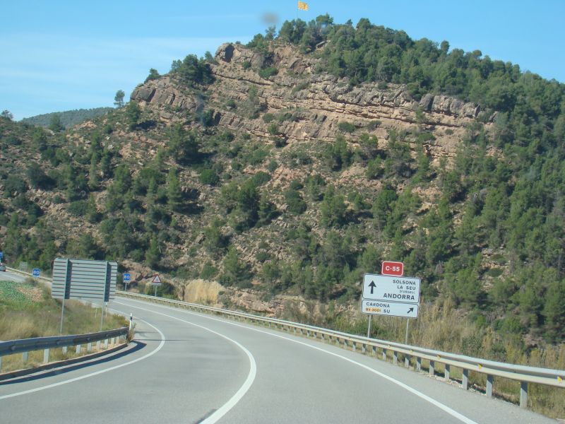 Road signs directing to Andorra