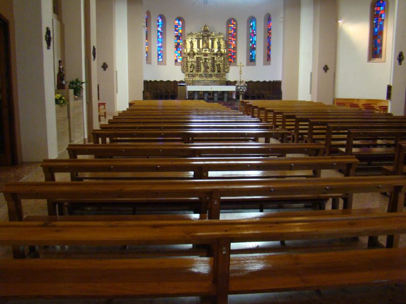 Church in city center from inside