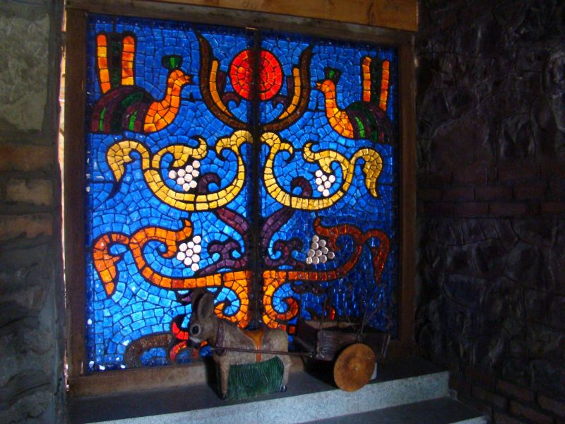 Stained Glass at entrance of Restaurant