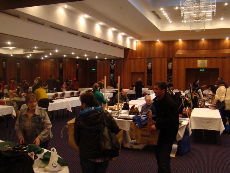 Local Georgian craftsmen preparing their stands