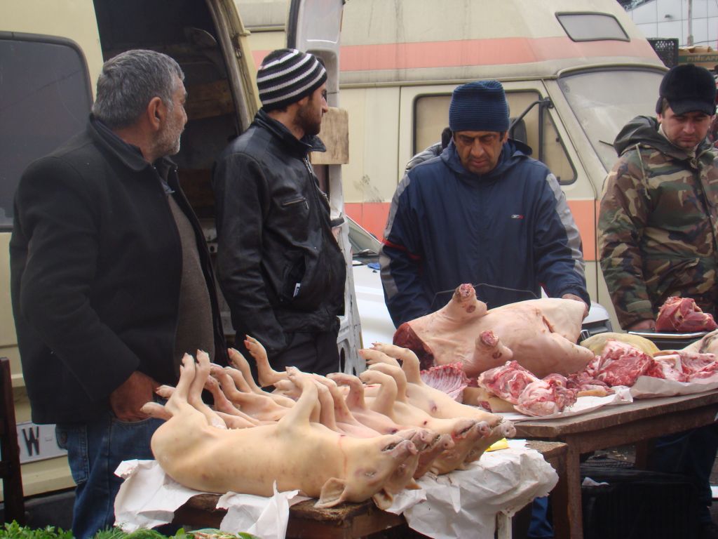 Piglet for sale at Tbilisi Market