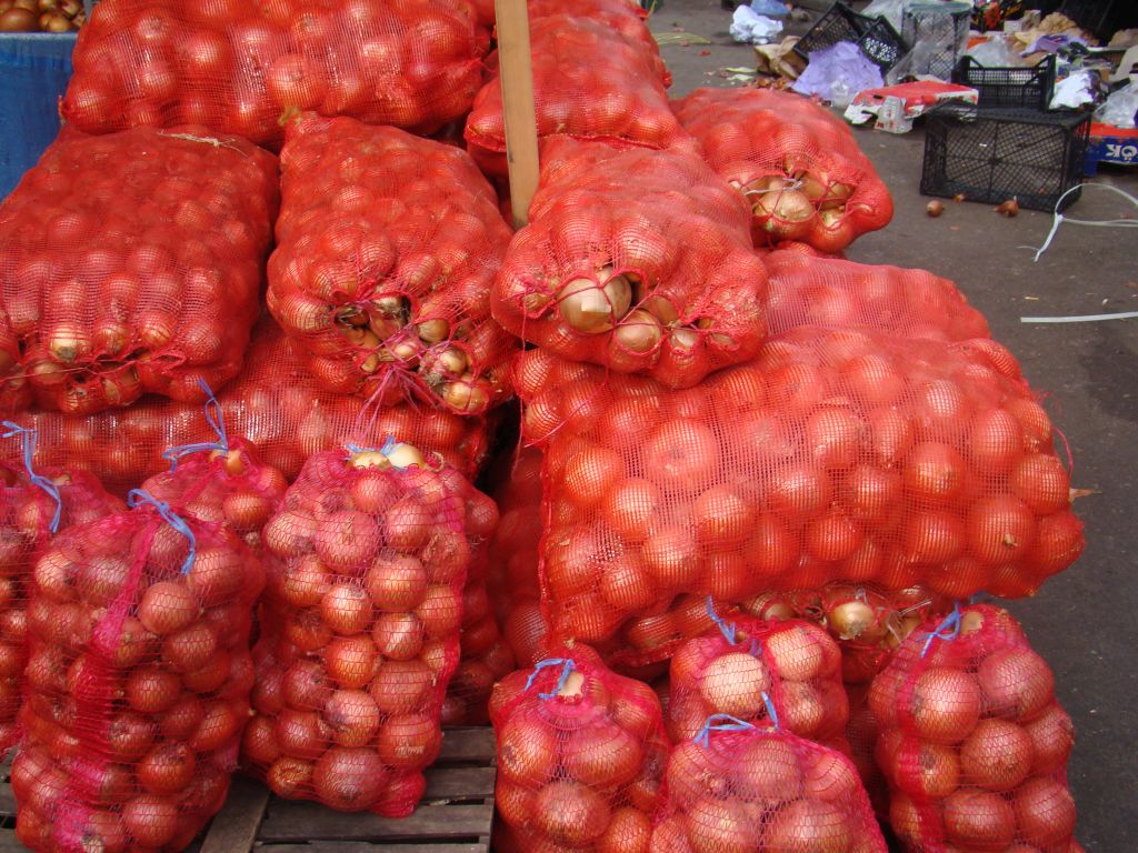 Onions for sale at Tbilisi Dezerter Bazaar
