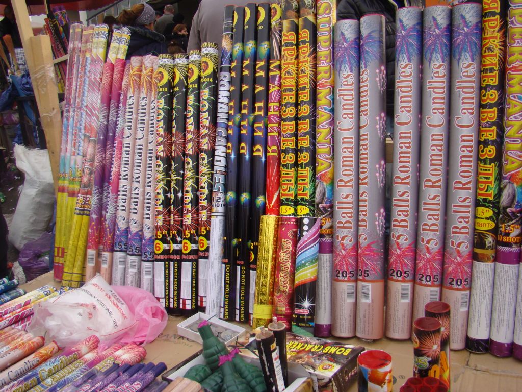 Fireworks for sale at Tbilisi Market