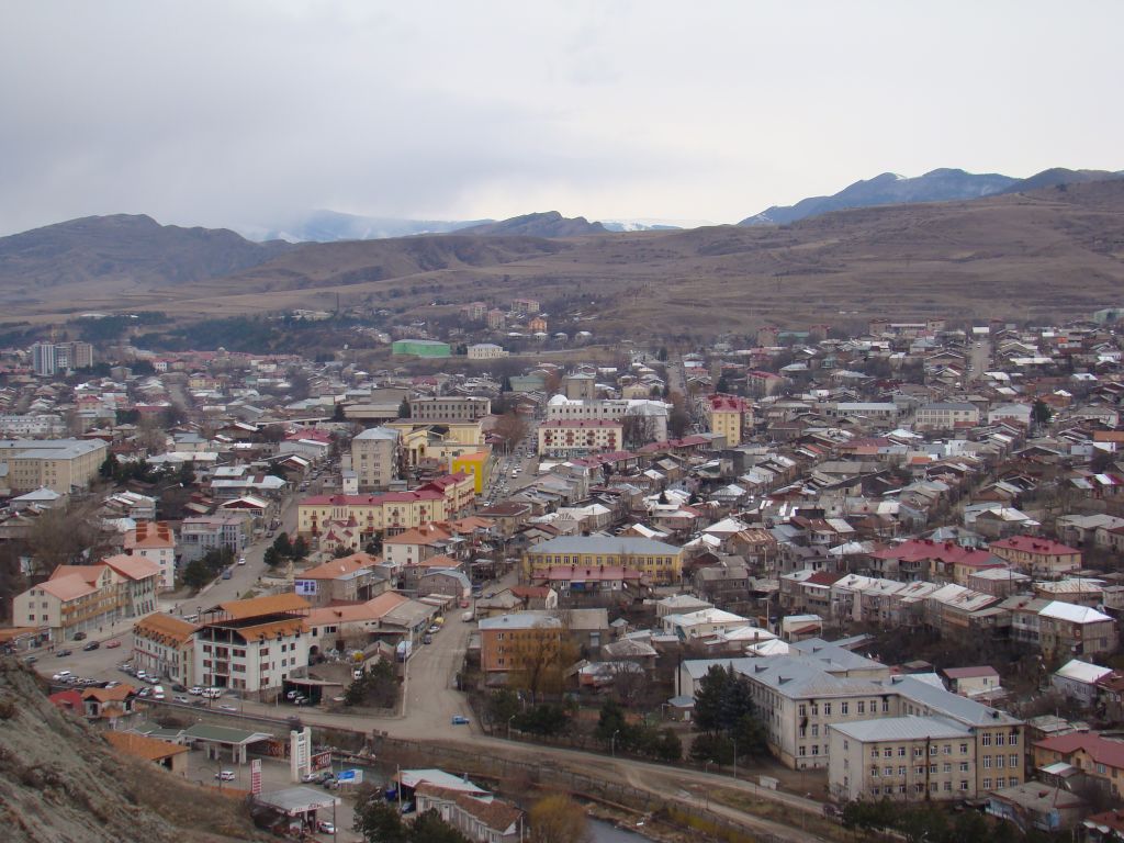 View to Akhaltsikhe town from flag tower
