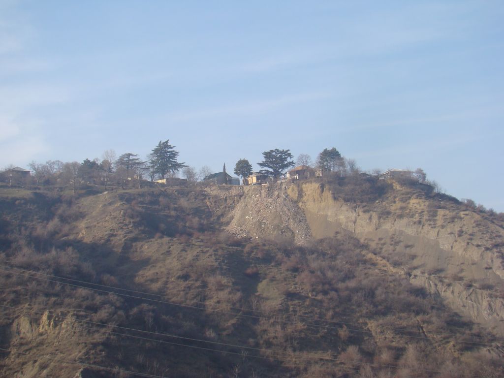 Dwelling houses on top of a mountain near Tskneti