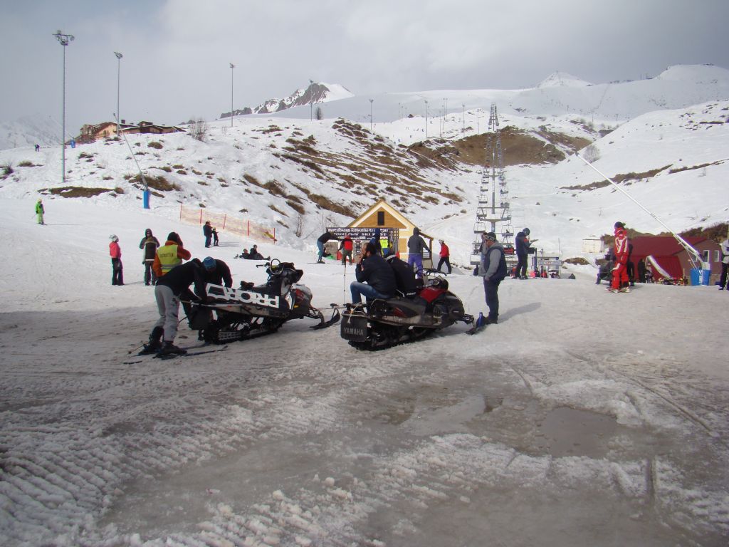 Snow bikes at Gudauri