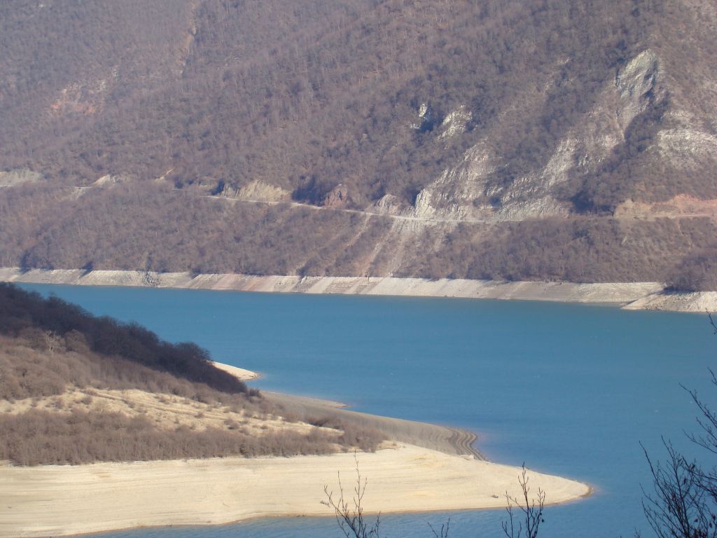 Water reservoir close to Ananuri castle complex