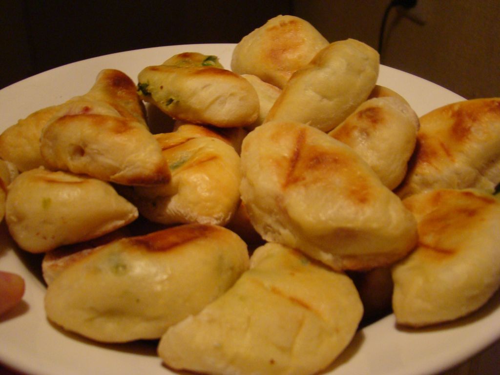 Pirozhki served on a plate