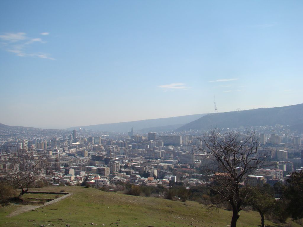 View to Tbilisi from road leading to Lisi lake