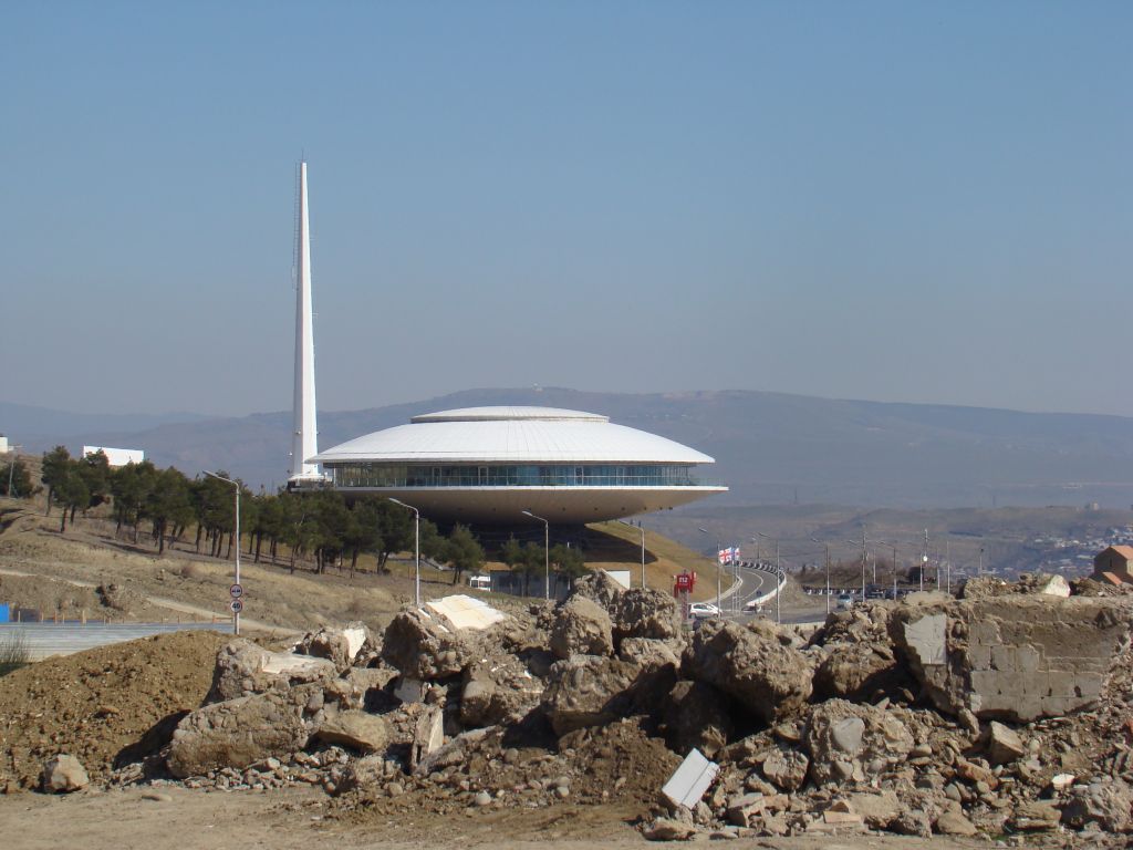 UFO landed in Tbilisi - actually it's some emergency call centre building