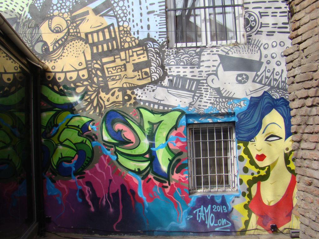 Graffiti on Factory 27 Restaurant Wall