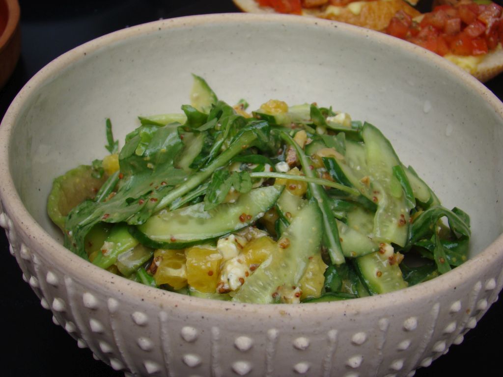 Avocado salads with blue cheese