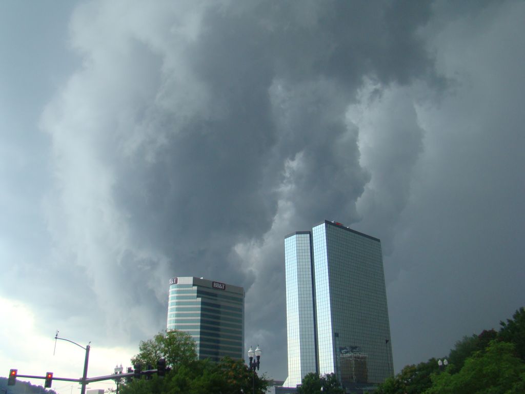 Thunderstorm in Down town Knoxville