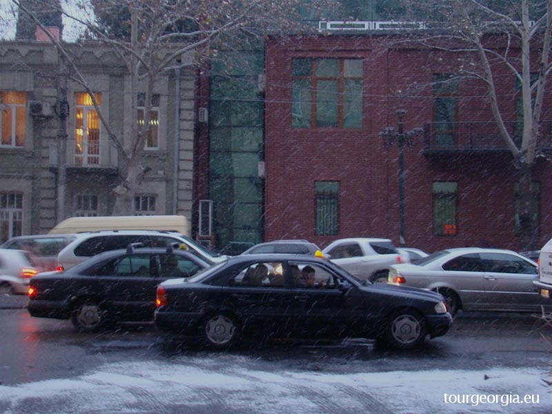 Snow in Tbilisi