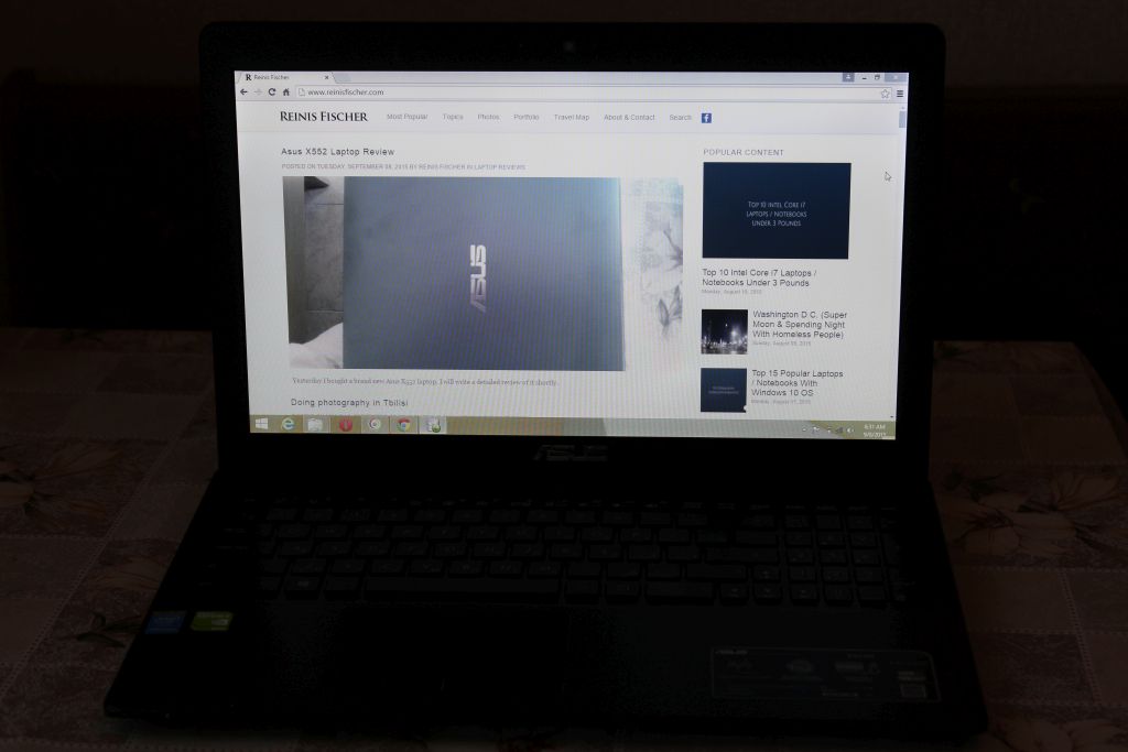 Browsing the web using ASUS X552M