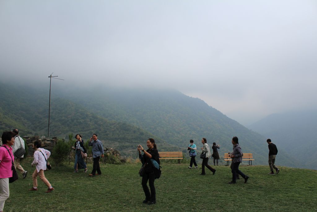 Tourists at Haghpat monastery