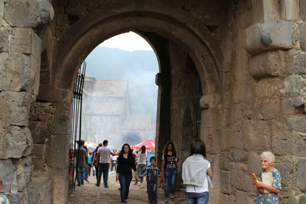 Entrance gates at Akhtala monastery complex