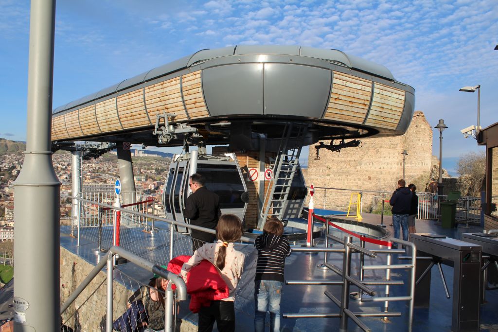 Cable car station at Narikala