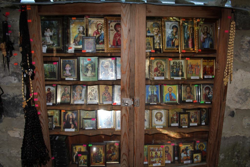 Church icons and candles for sale
