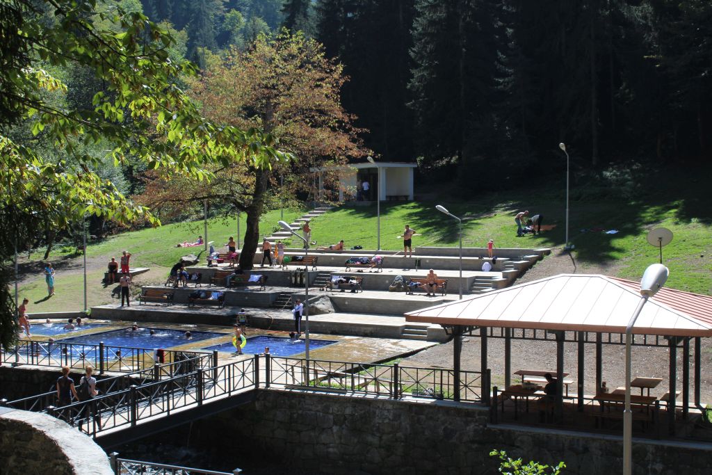 Open sulphur pools in Borjomi