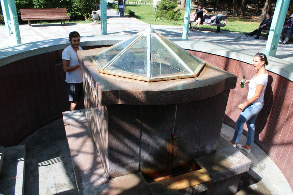 Free Borjomi water from a tap