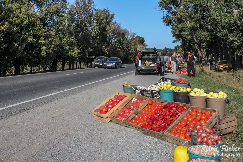 Fresh vegetable market near Gori highway