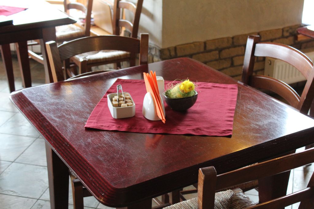 Simple table at Lāči bakery
