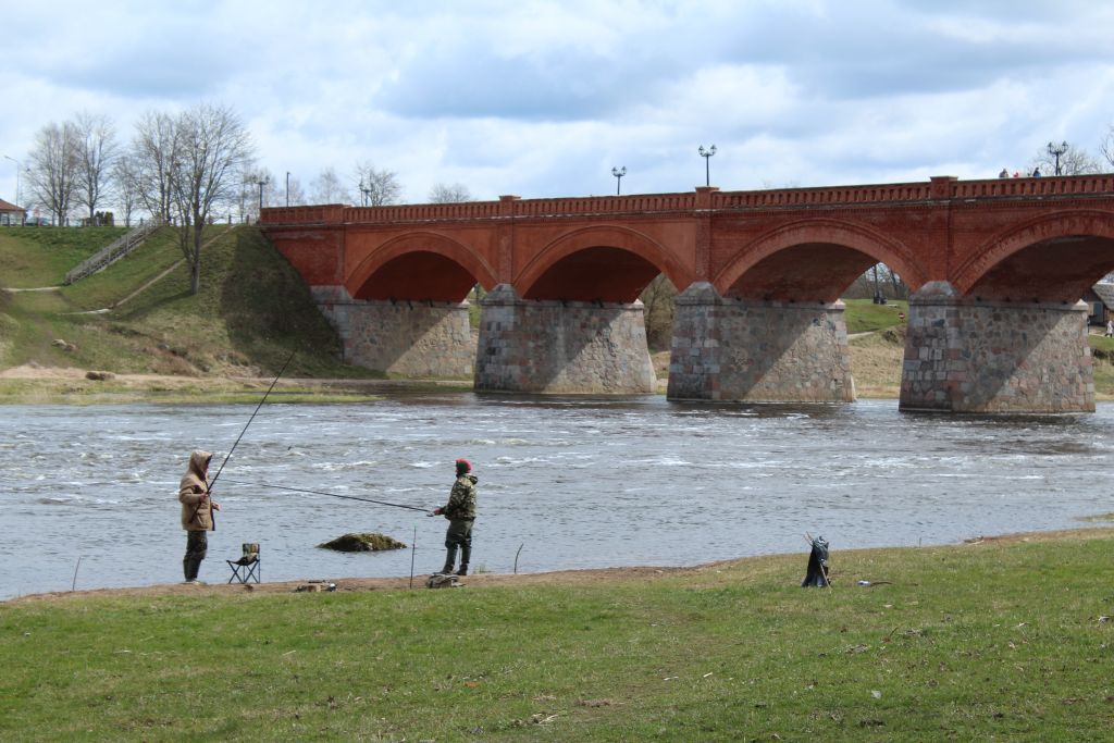 Brick bridge over Venta river in Kuldīga