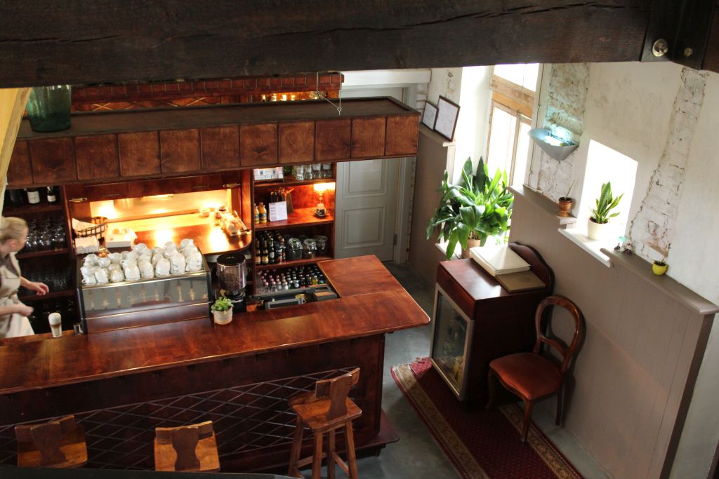 Bar counter at Bangert's restaurant